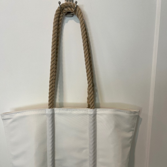 Block Island Map Tote by Sea Bags Handmade from Recycled Sails in Maine - Picture 4 of 8